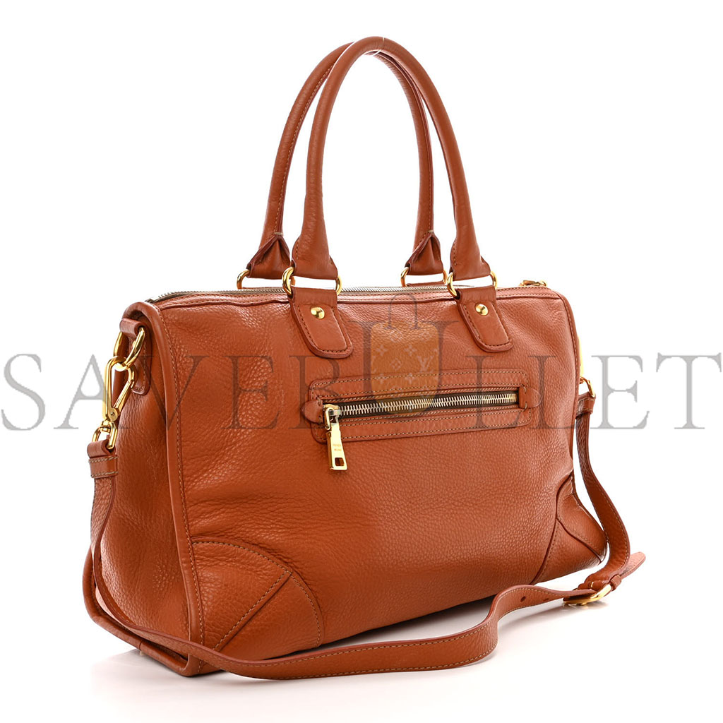 PRADA VITELLO DAINO SHOPPING SATCHEL RAME (37*22*15cm)