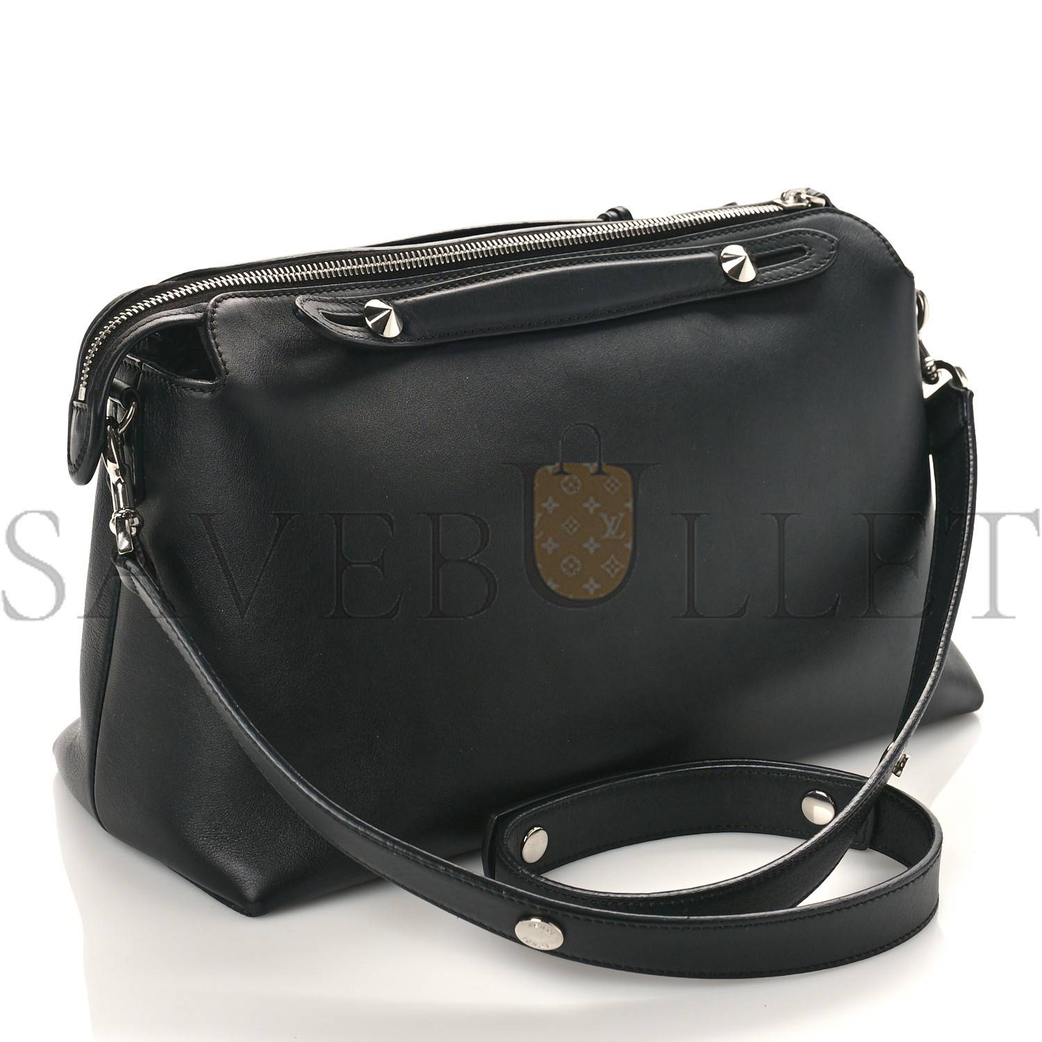 FENDI VITELLO DOLCE MEDIUM BY THE WAY BOSTON BAG BLACK (28*18*13cm)