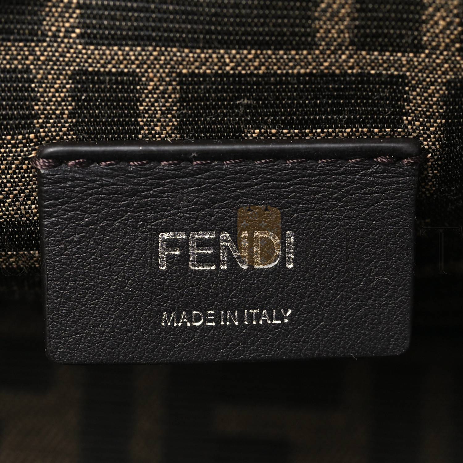 FENDI SHINY NAPPA SNAKESKIN SMALL FENDI FIRST ANTHRACITE ASFALTO (26*18*9.5cm)