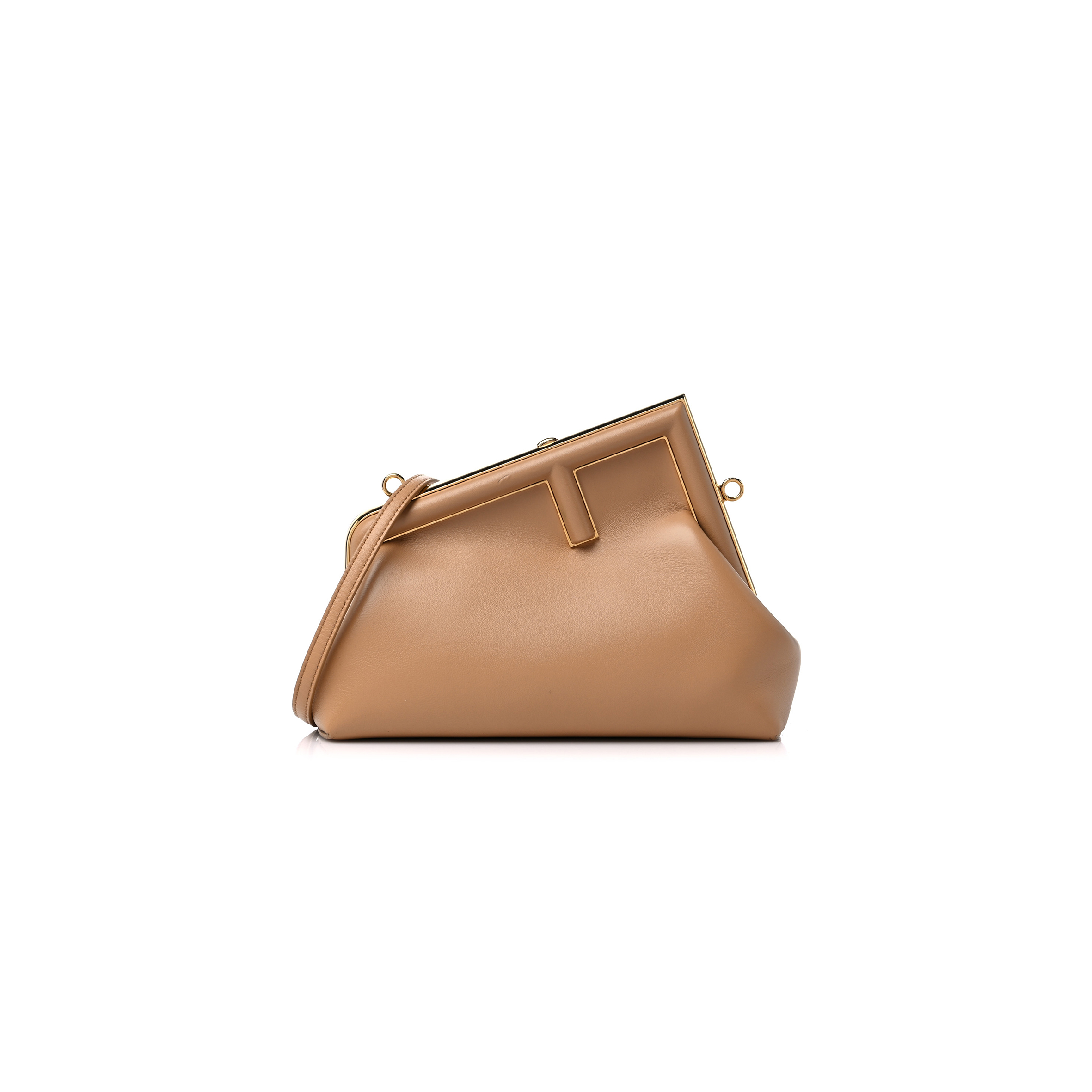 FENDI SHINY NAPPA SMALL FENDI FIRST SAND (24*18*9cm)