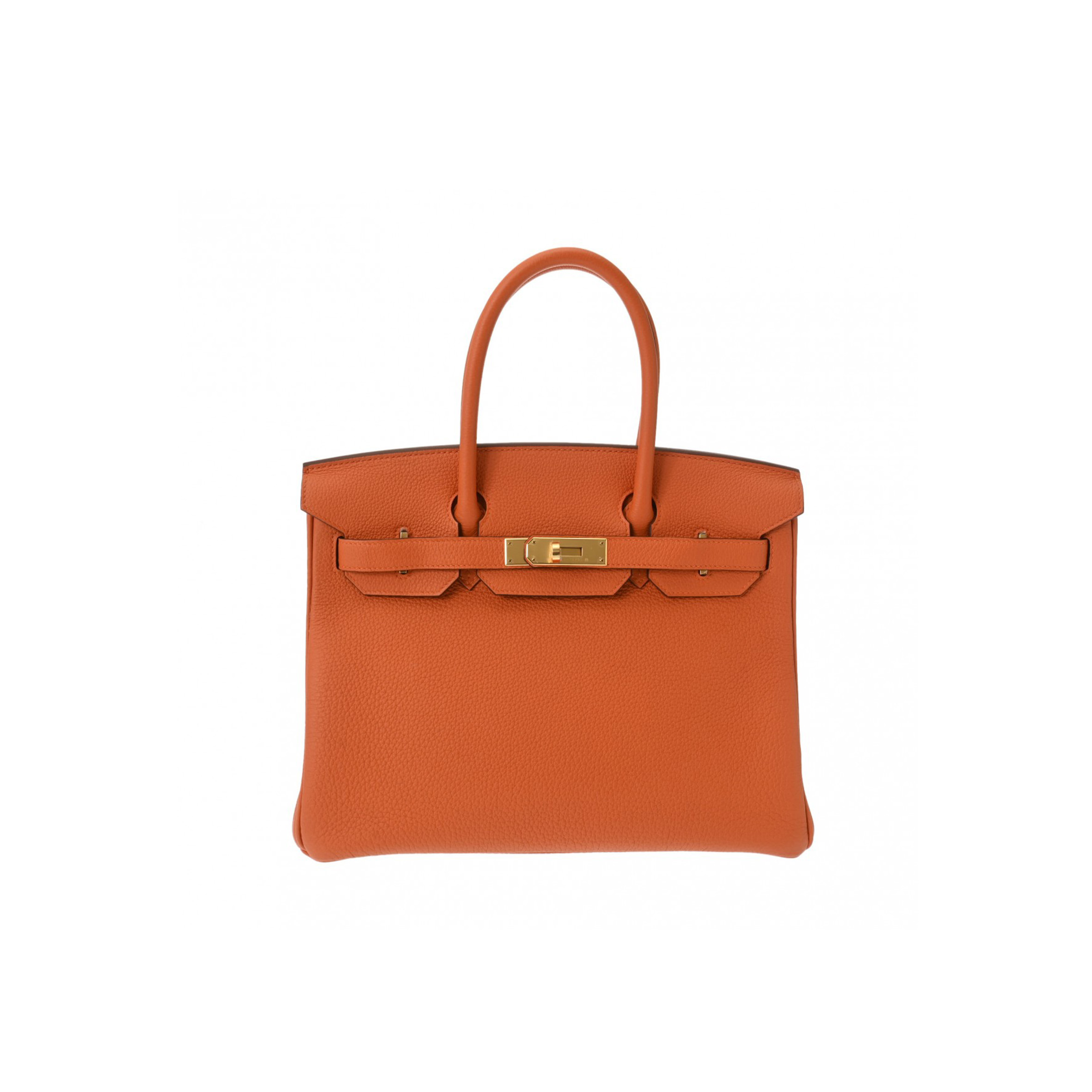 HERMES BIRKIN 30 TOGO LEATHER ORANGE GOLD BUCKLE BAG H028369CC83 (35*28*18cm)