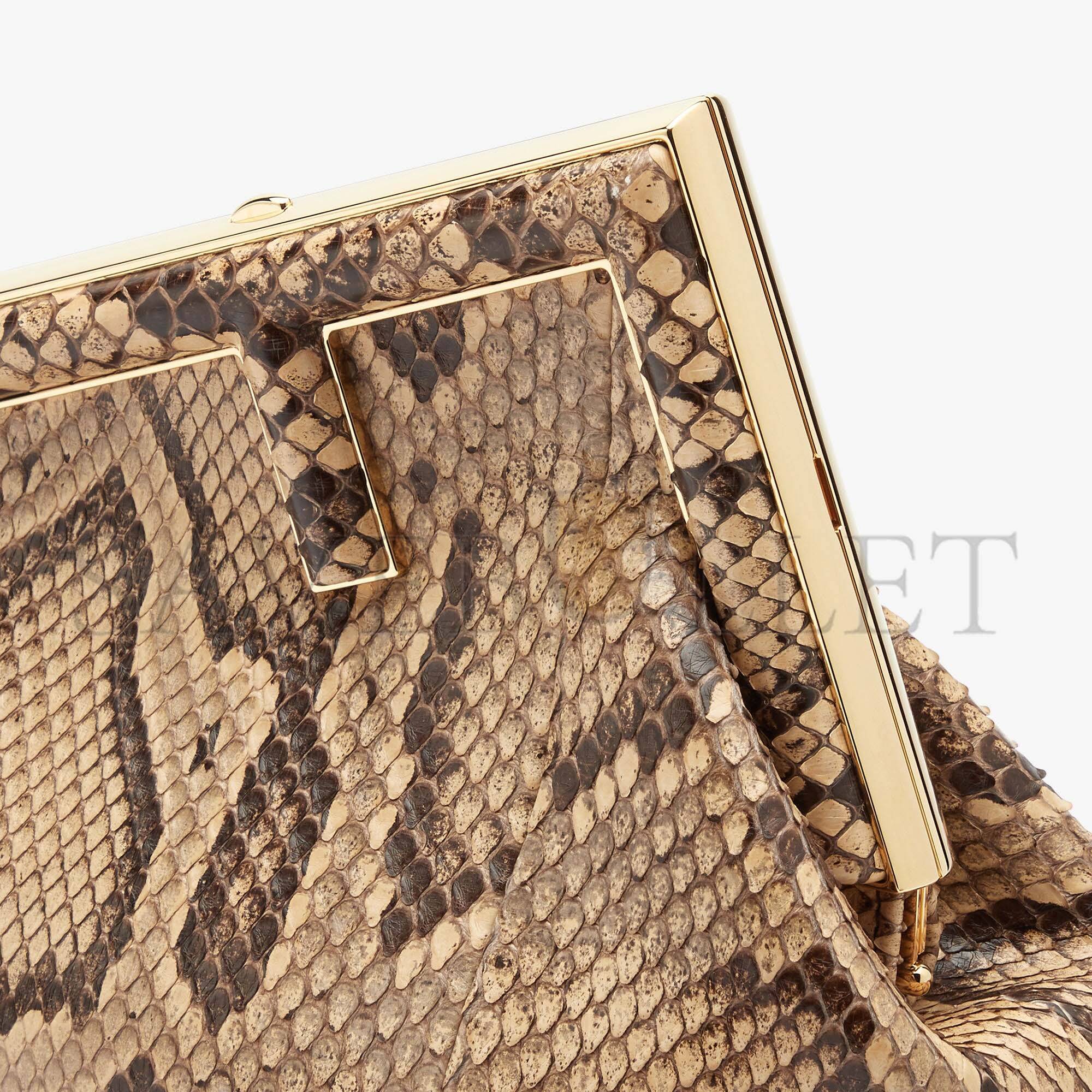 FENDI FIRST SMALL - BROWN PYTHON LEATHER BAG 8BP129A0ZFF0C89 (26*18*9.5cm)