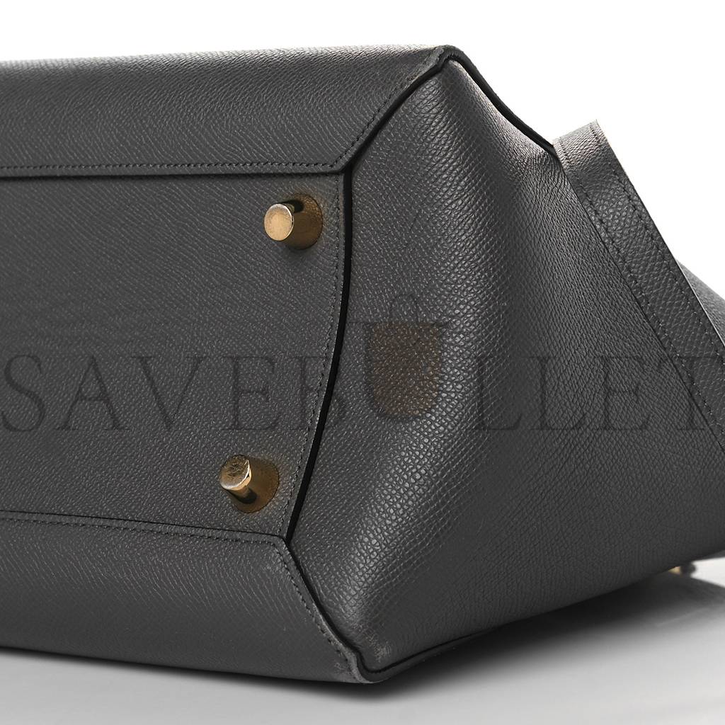 CELINE GRAINED CALFSKIN MINI BELT BAG GREY (28*22*17cm)