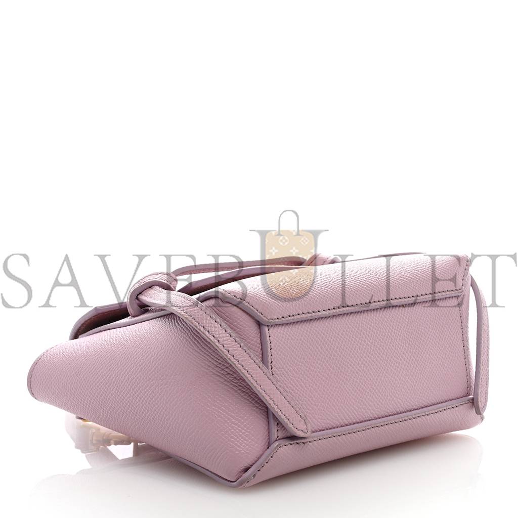 CELINE GRAINED CALFSKIN PICO BELT BAG ROSE QUARTZ (17*15*9cm)